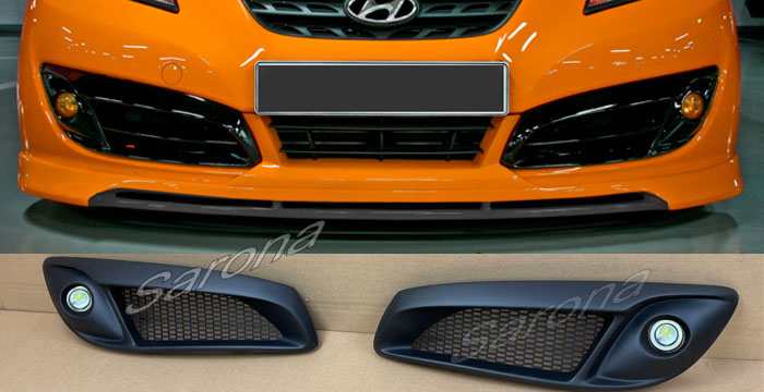 Custom Hyundai Genesis Coupe  Fog Light Bezzels (2010 - 2015) - $290.00 (Part #HY-001-BZ)